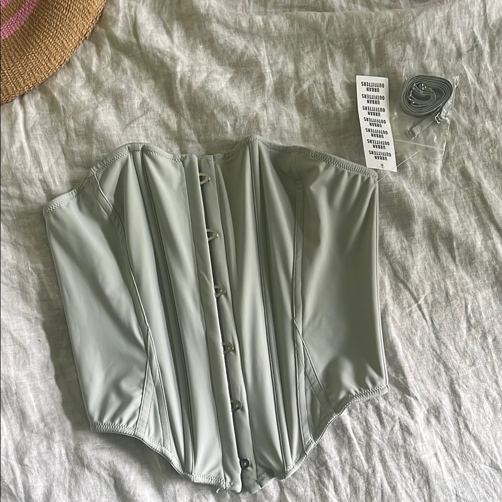 Urban outfitters Gray Corset Top Large